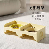 【Cat Bowl】Sunflower Bowl with Cube Bowl Stand Pink
